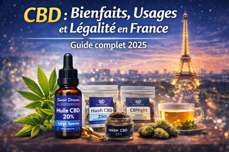 CBD bienfaits et usages en France – guide complet sur les effets du cannabidiol et sa légalité