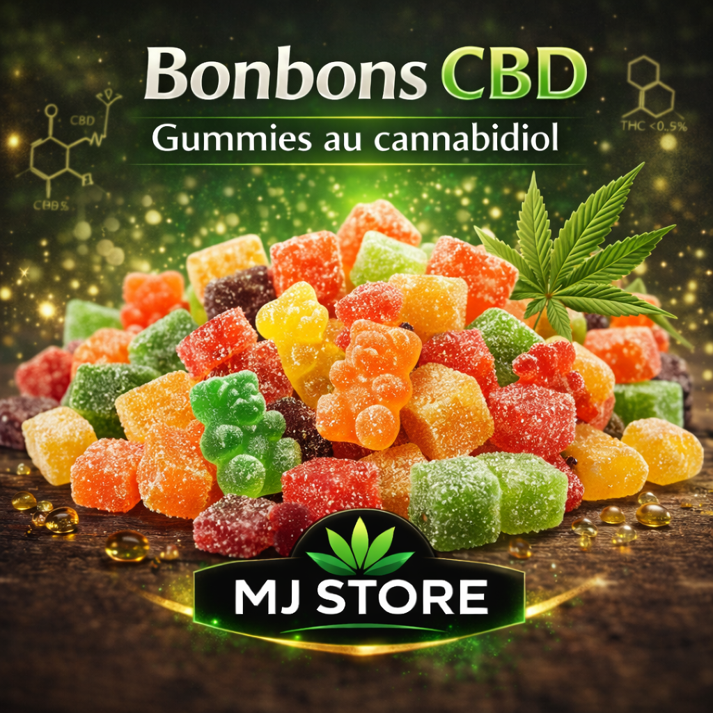 Bonbons CBD gummies au cannabidiol sélection MJ Store
