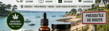 CBD Presqu’île de Rhuys avec livraison 24/48h à Sarzeau, Theix-Noyalo et Arzon, sélection contrôlée MJ Store