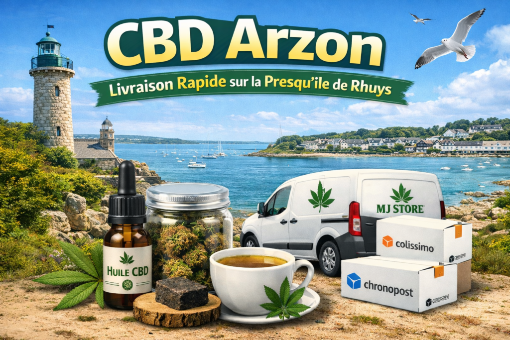 CBD Arzon livraison fleurs huiles résines presqu’île de Rhuys Morbihan