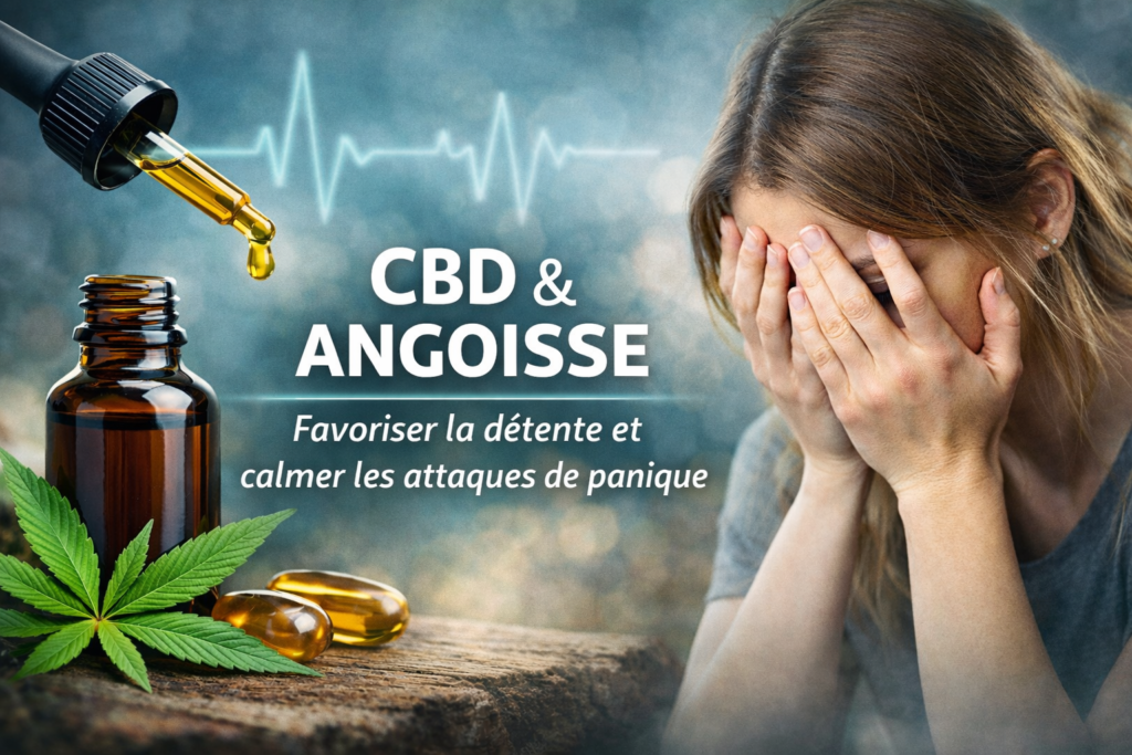 CBD attaque de panique : illustration du cannabidiol pour aider à calmer l’anxiété et le stress intense