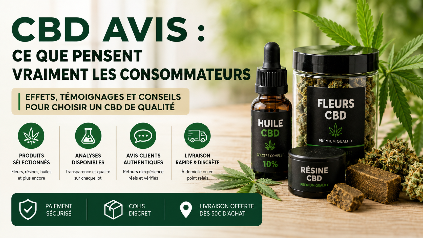 CBD avis consommateurs retours expérience et guide pour choisir un produit CBD MJ Store