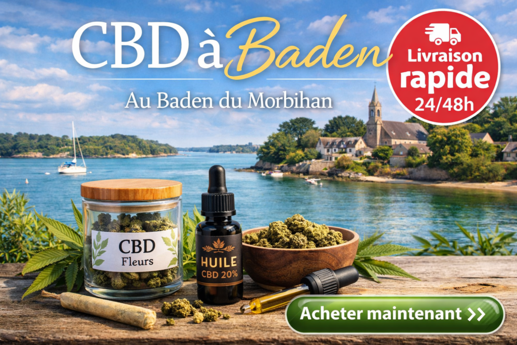 CBD Baden livraison rapide 24h Golfe du Morbihan fleurs huiles résines MJ Store