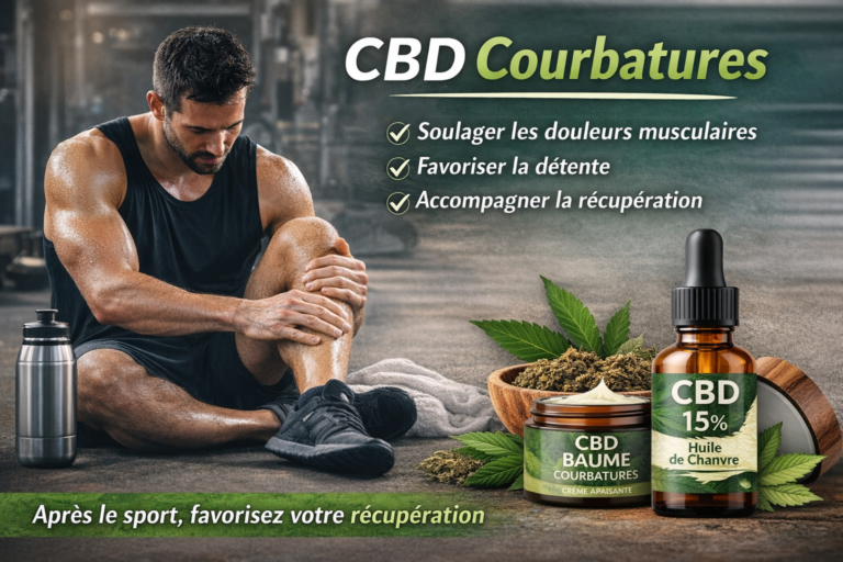 CBD courbatures pour soulager les douleurs musculaires et favoriser la récupération après le sport
