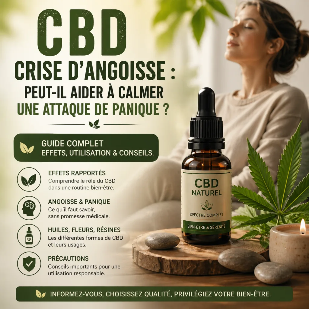 CBD crise d’angoisse : effets rapportés, précautions et conseils MJ Store