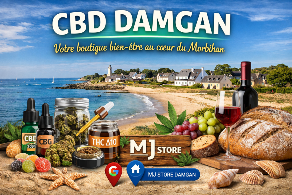 CBD Damgan boutique MJ Store Morbihan fleurs huiles résines