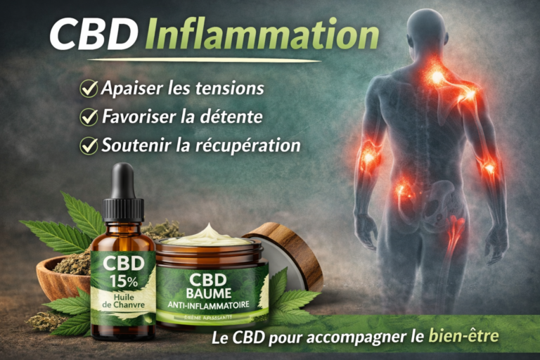 CBD inflammation pour accompagner la détente musculaire et la récupération après le sport