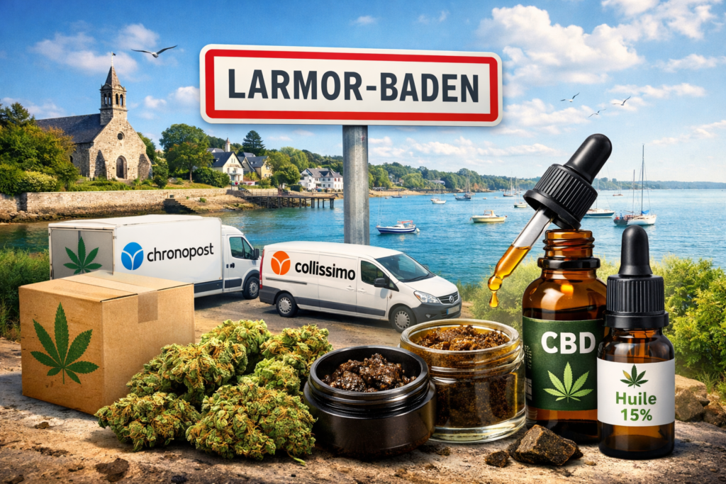 CBD Larmor-Baden livraison rapide fleurs huiles résines Morbihan
