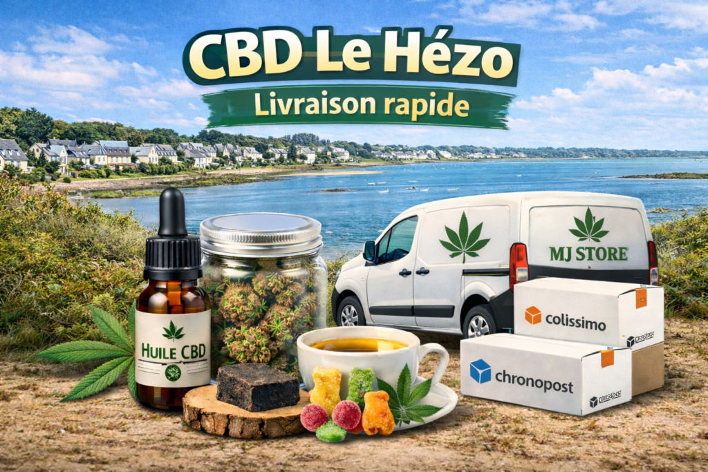 CBD Le Hézo livraison fleurs huiles gummies Golfe du Morbihan Morbihan
