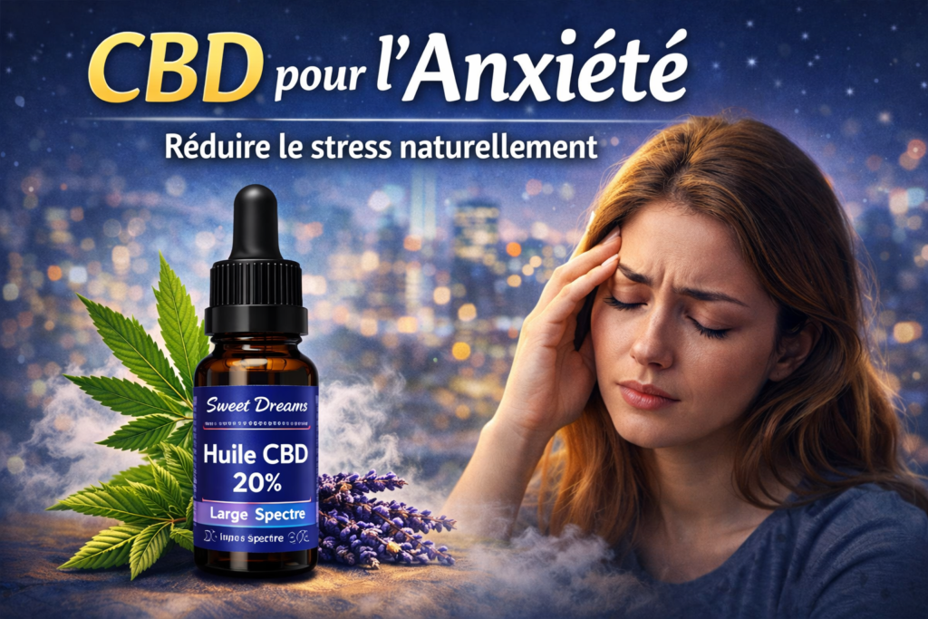 CBD pour l’anxiété – huile CBD pour réduire le stress et favoriser la détente naturellement
