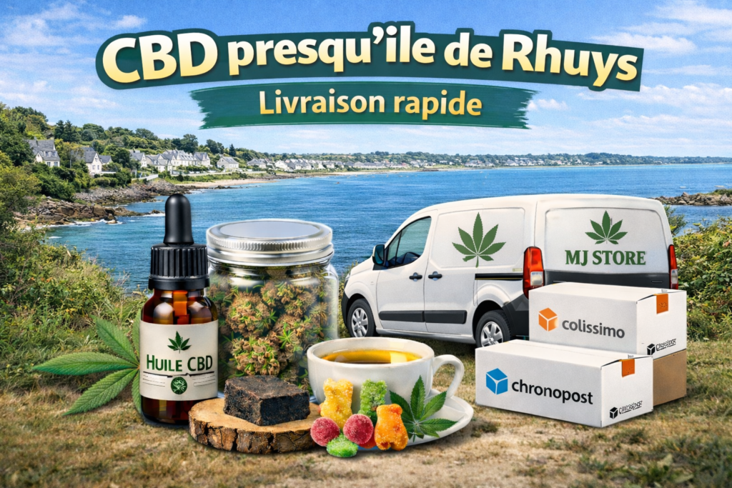 CBD presqu’île de Rhuys livraison fleurs huiles gummies Golfe du Morbihan