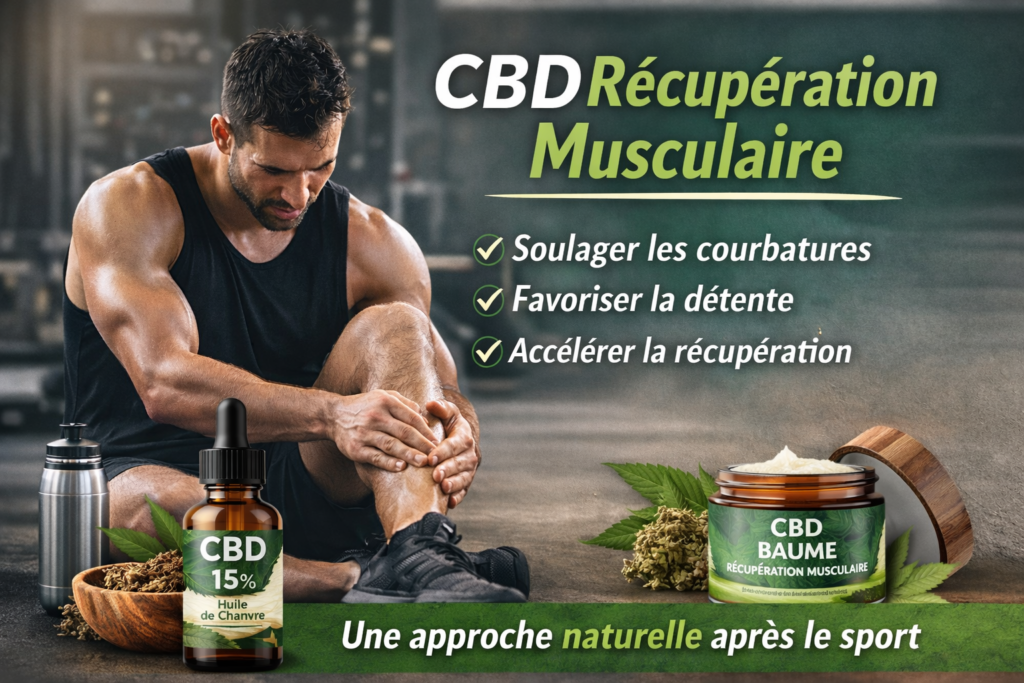 CBD récupération musculaire pour soulager les courbatures et favoriser la détente après le sport