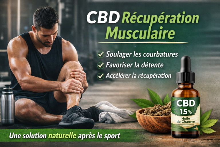 CBD récupération musculaire après le sport pour soulager les courbatures et favoriser la détente musculaire