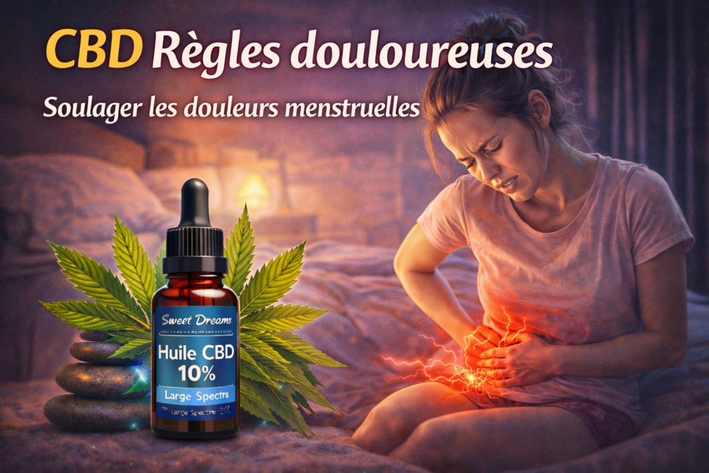 CBD règles douloureuses – huile CBD pour accompagner les douleurs menstruelles et favoriser la relaxation