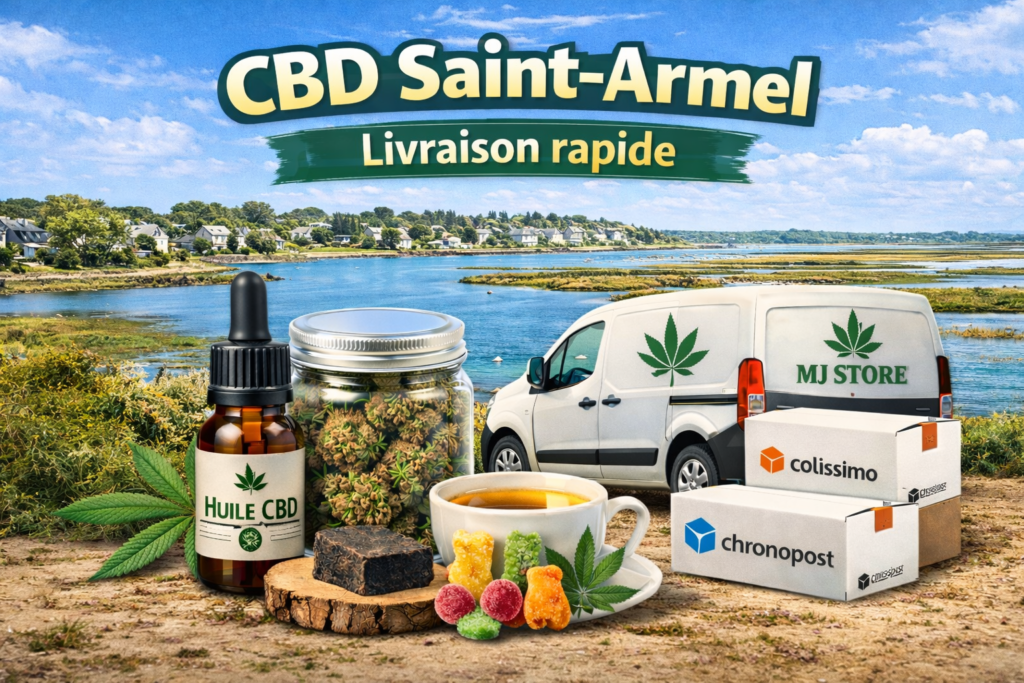 CBD Saint-Armel livraison fleurs huiles gummies presqu'île de Rhuys Morbihan