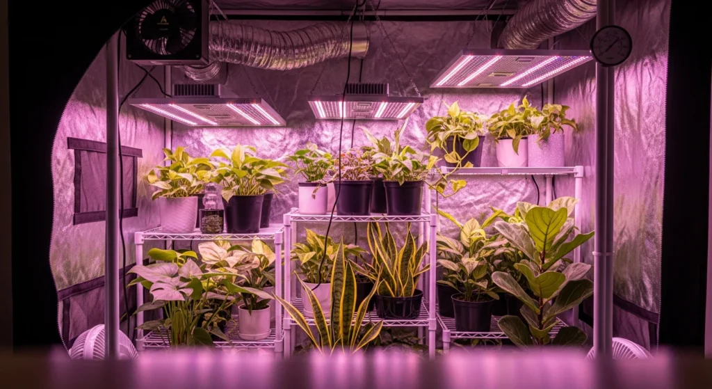 culture indoor kit équipement LED HPS installation complète