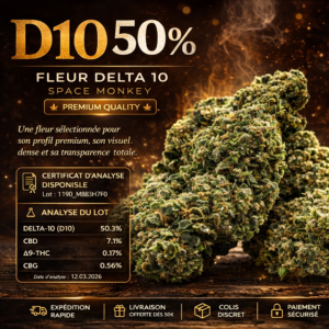 fleur thc delta 10 space monkey 50 premium analyse laboratoire mjstore