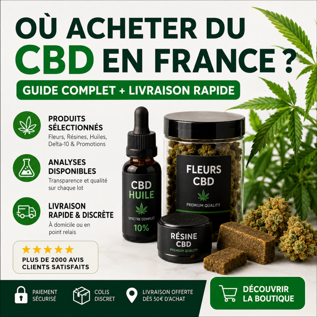 Où acheter du CBD en France guide complet avec livraison rapide MJ Store