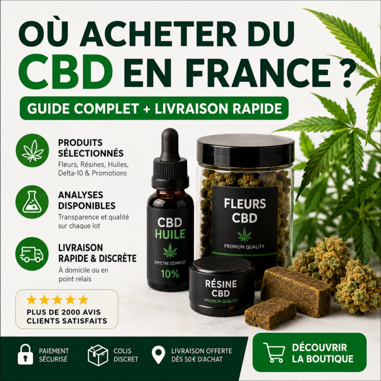 Où acheter du CBD en France guide complet avec livraison rapide MJ Store