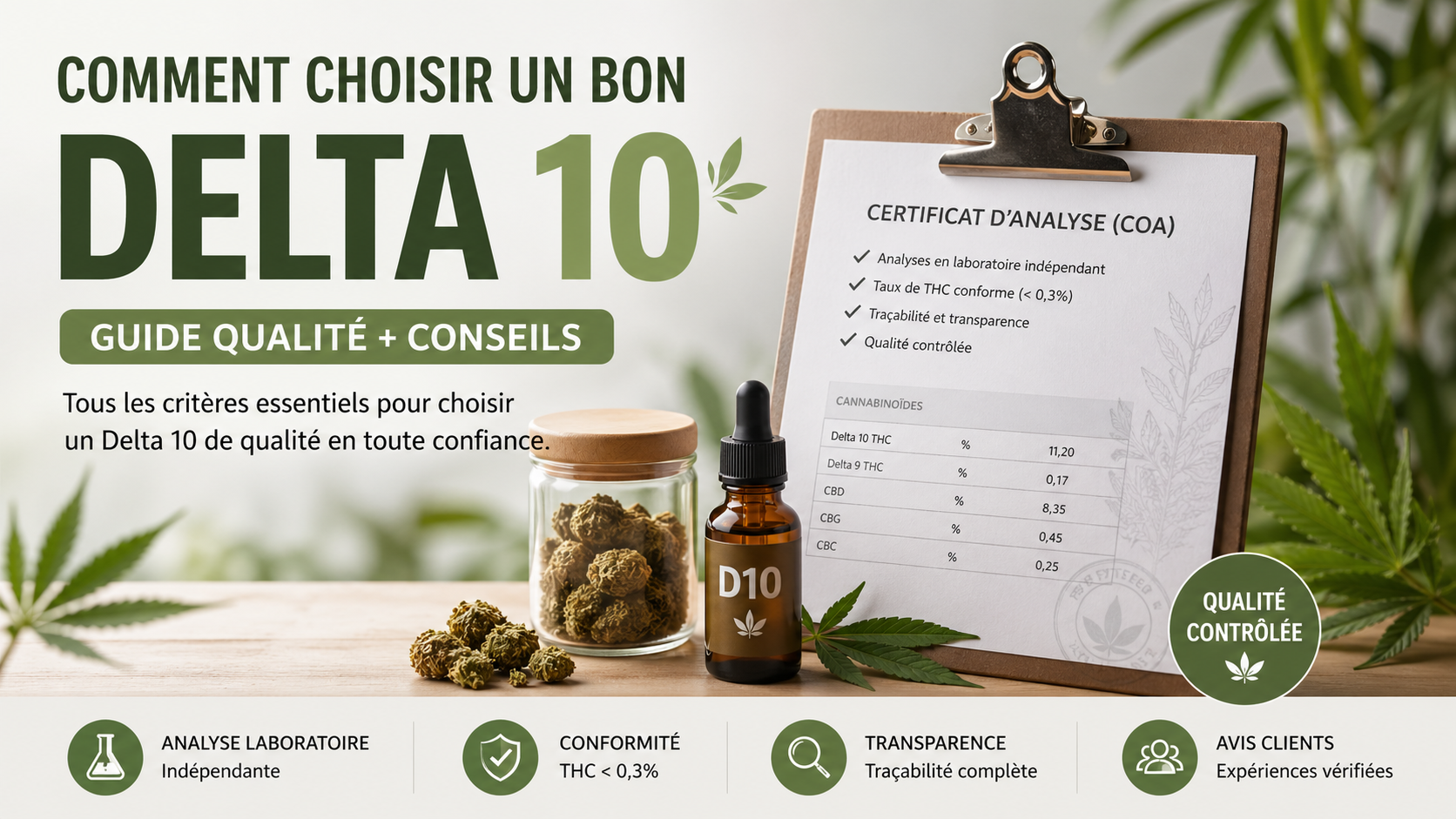 comment choisir thc delta 10 guide qualite analyse laboratoire coa produit chanvre