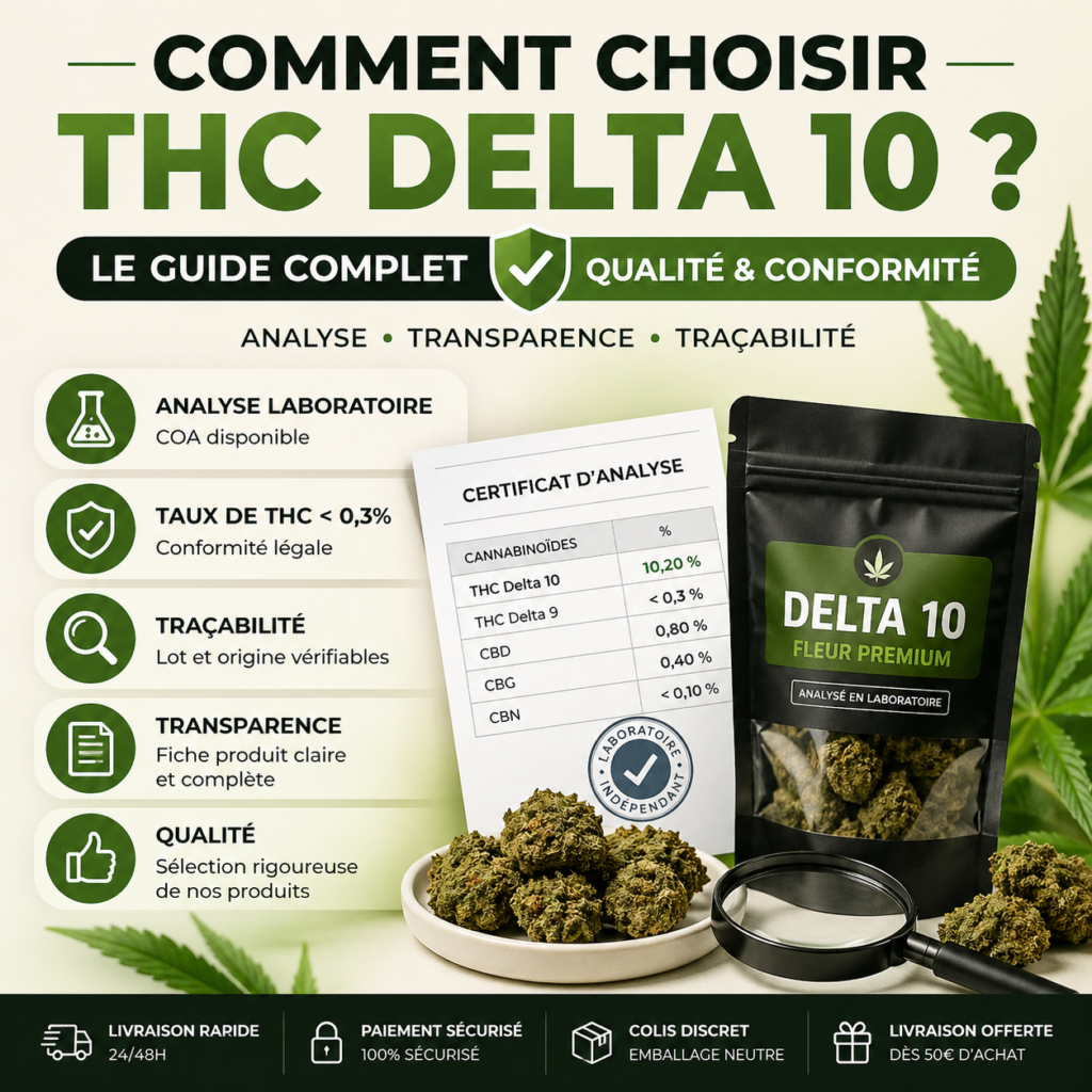 comment choisir thc delta 10 guide qualite analyse laboratoire coa produit chanvre