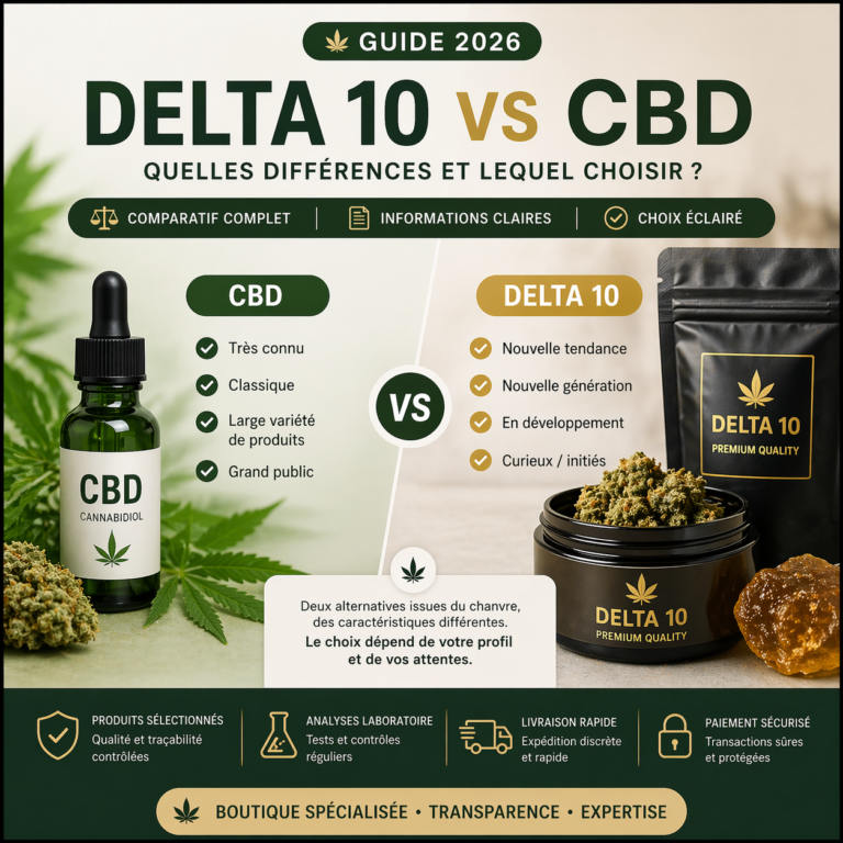 delta 10 vs cbd comparatif differences guide 2026 choix produit chanvre cbd delta 10 mjstore