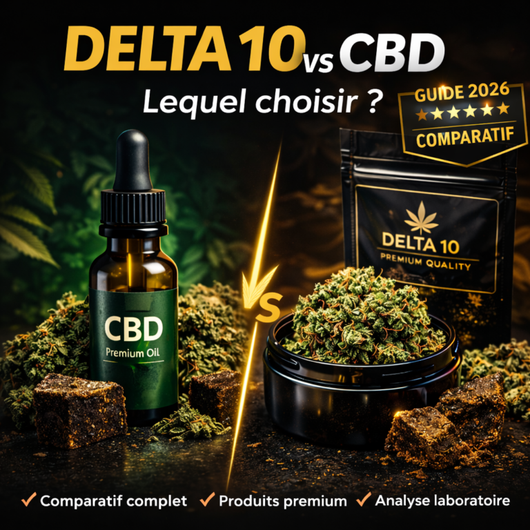 Delta 10 vs CBD : comparatif complet guide 2026