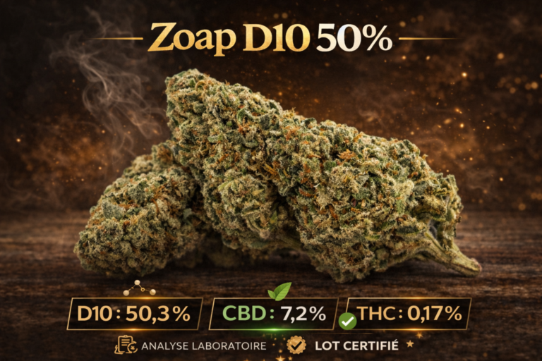 zoap thc delta 10 fleur cbd d10 premium analyse laboratoire mjstore
