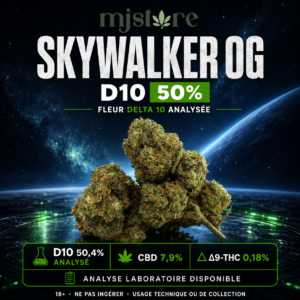 Skywalker OG D10 50% fleur Delta 10 analysée MJ Store