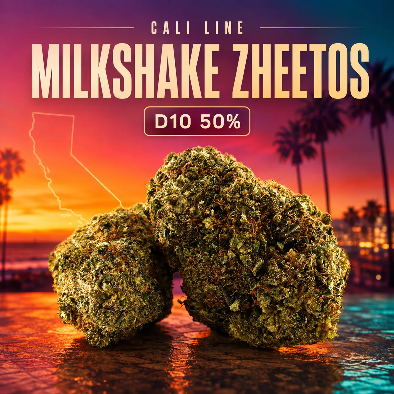 Milkshake Zheetos D10 50% fleur californienne Cali Line