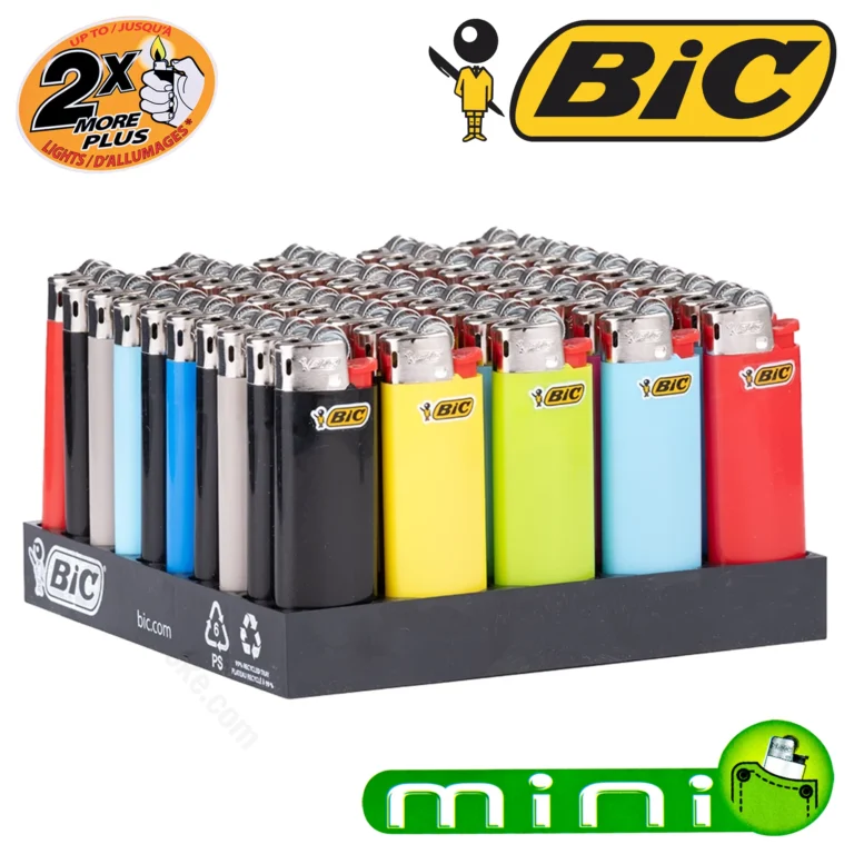 Briquets BIC Mini colorés, format 6 cm