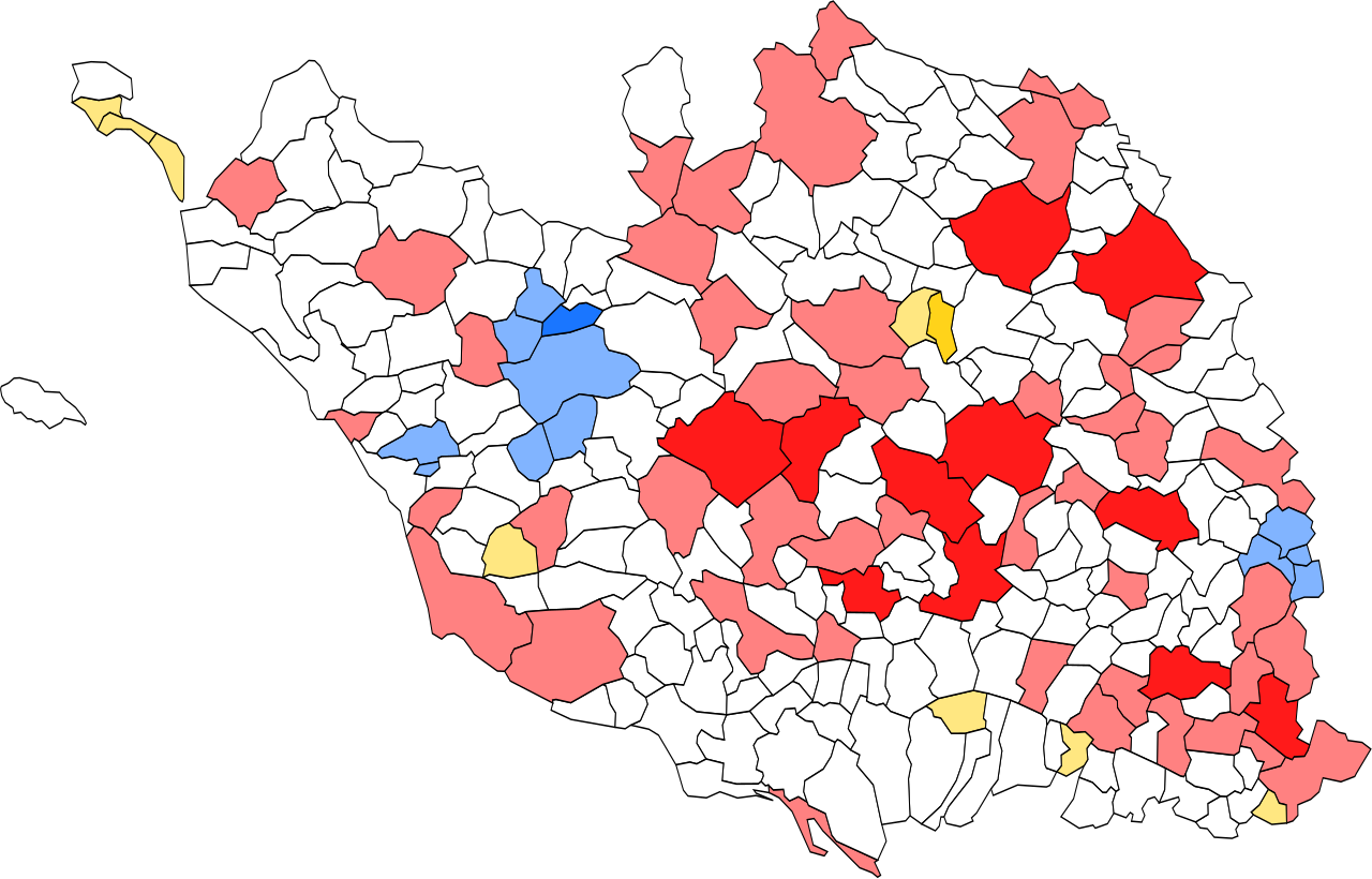 Carte territoriale de la Vendée incluant Aubigny-Les Clouzeaux