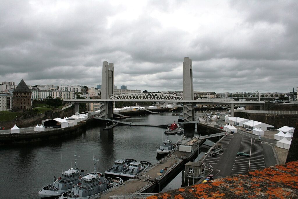 Pont de Recouvrance au-dessus de la Penfeld à Brest
