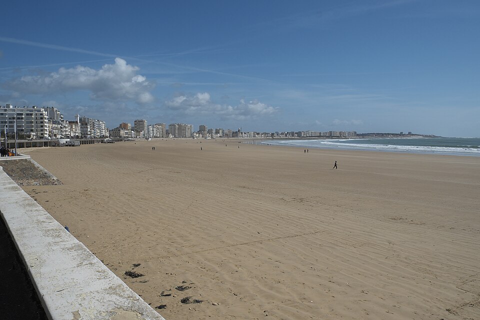 Grande plage des Sables-d’Olonne en Vendée