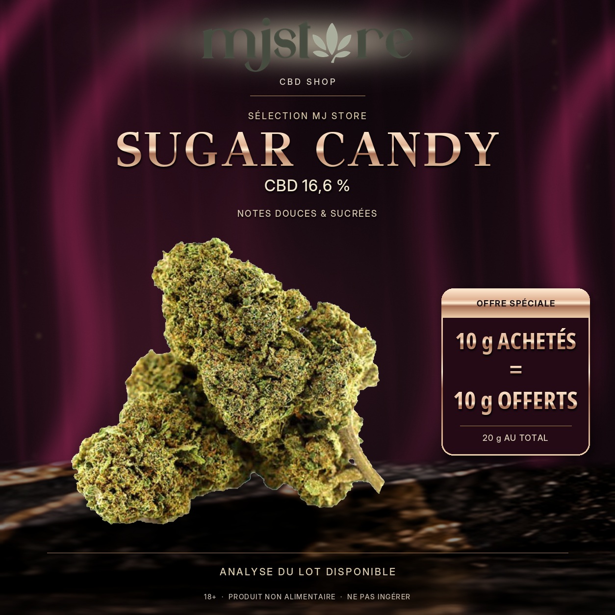CBD Vendôme et arrondissement : sélection de fleurs CBD MJ Store