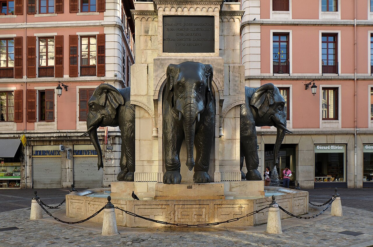La fontaine des Éléphants à Chambéry