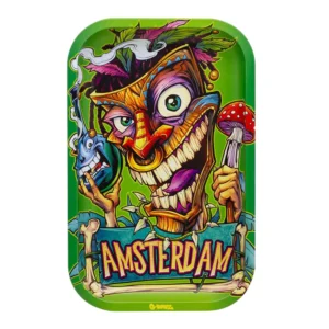 Plateau à rouler G-Rollz Tiki Amsterdam en métal 27,5 cm