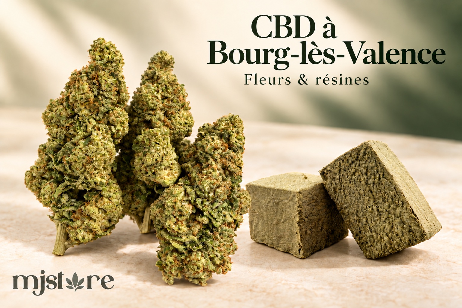 Fleurs et résines du catalogue MJ Store — CBD à Bourg-lès-Valence