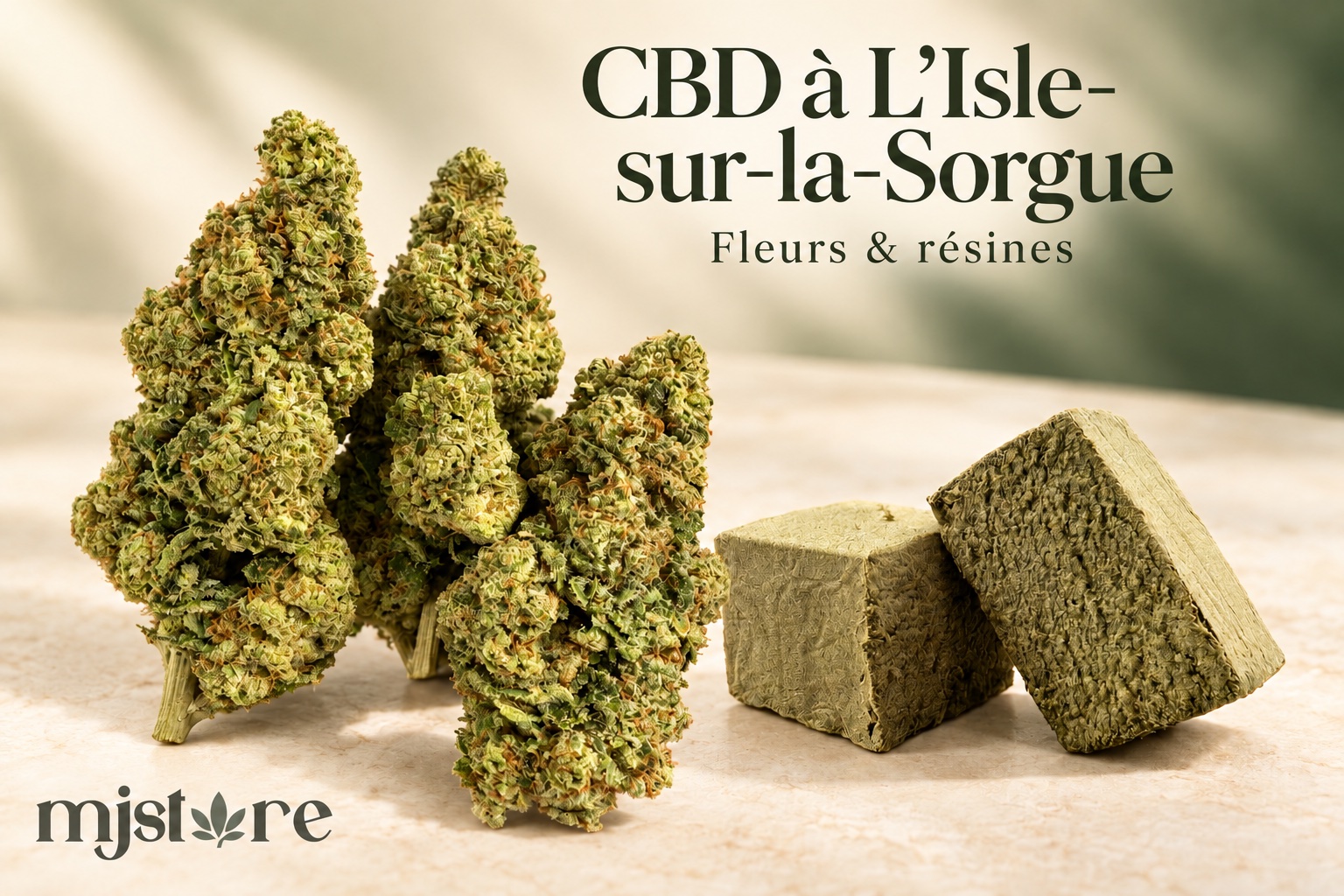 Fleurs et résines du catalogue MJ Store — CBD à L’Isle-sur-la-Sorgue