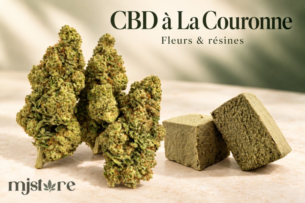 Fleurs et résines du catalogue MJ Store — CBD à La Couronne