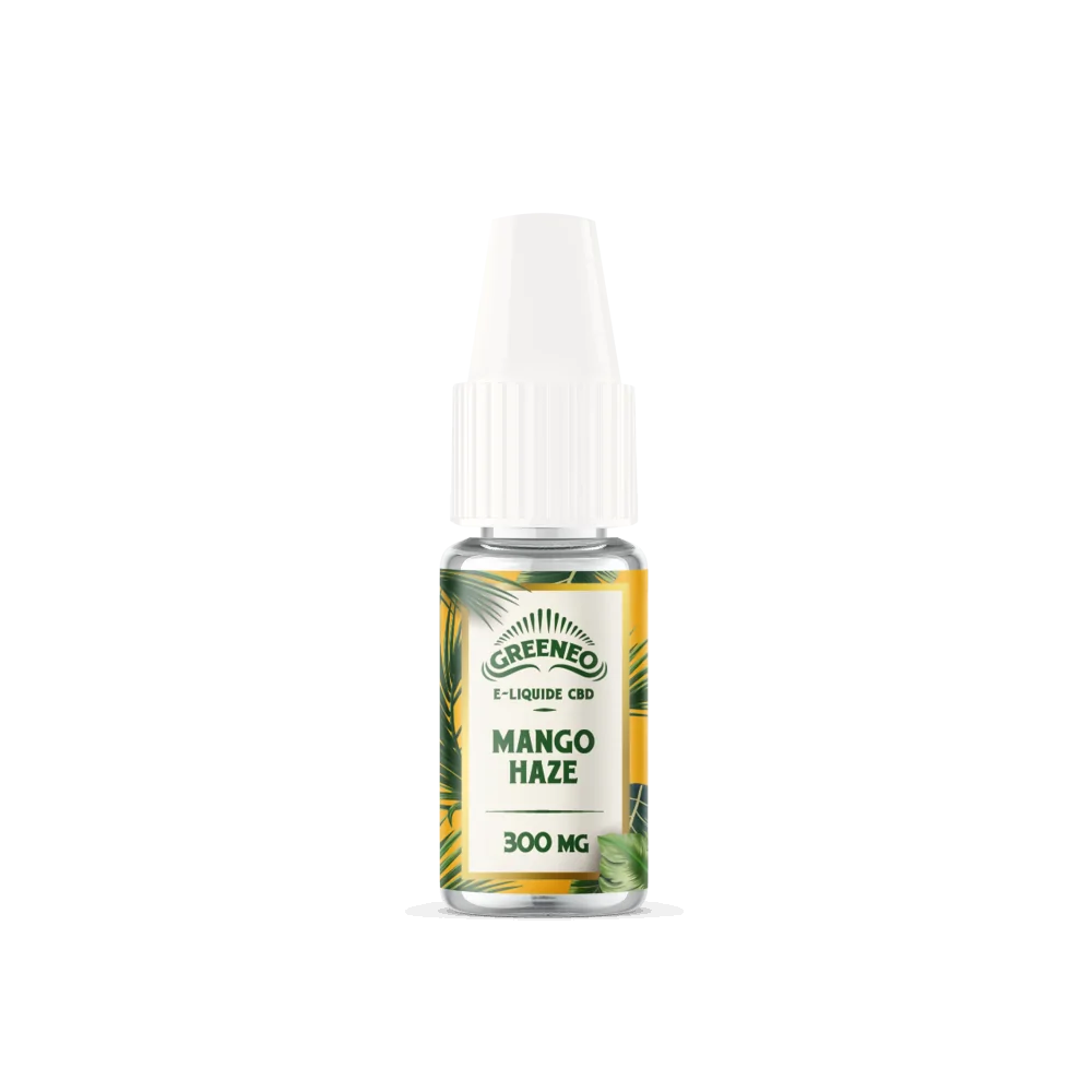 Flacon Greeneo Mango Haze e-liquide CBD 300 mg 10 ml