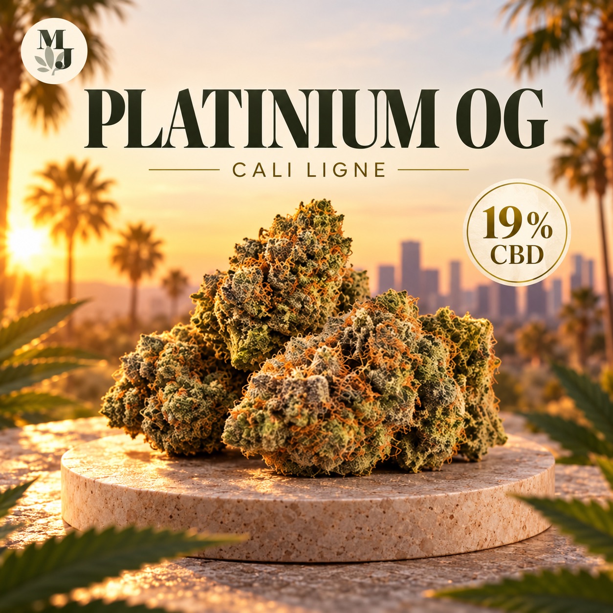 PLATINIUM OG — visuel commercial MJ Store