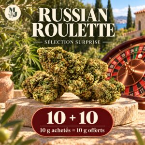 Russian Roulette outdoor, sélection surprise et offre 10 g achetés = 10 g offerts — MJ Store